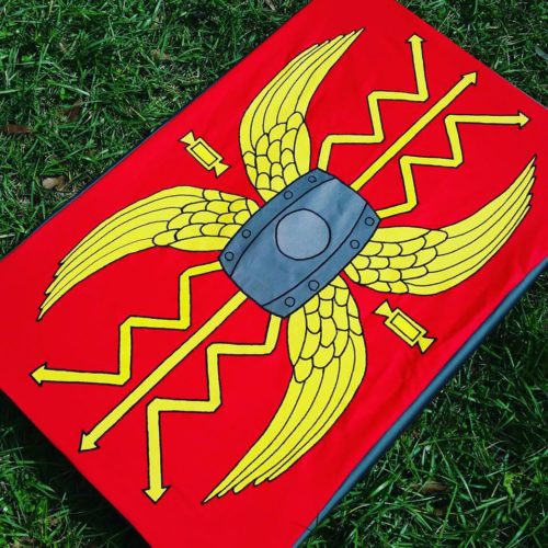 Foam Tower Shield with Roman Applique Cover