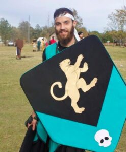 Large Heater Strap Shield with Fancy Applique Shield Cover