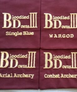Embroidered Bloodied Downs 3 Tournament Belt Flag Trophies