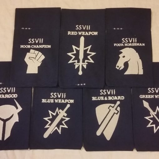 Embroidered Tournament Belt Flags for Summer Slaughter Dagorhir Tourney Prizes