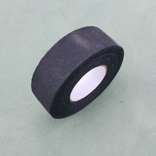 Skinny Black Cloth Tape 1" Angled View