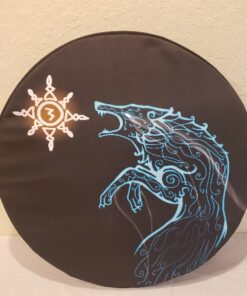 Printed shield cover wolf sun