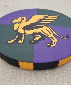Printed shield cover yellow griffen purple quadrant