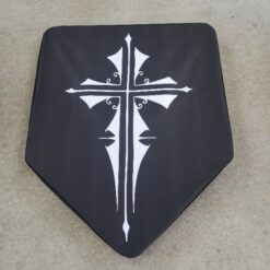 Printed shield cover white cross heater
