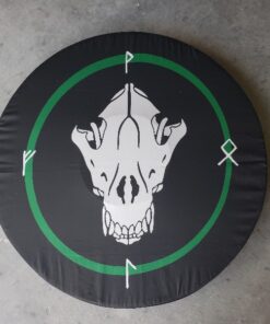 Printed shield cover skull runes