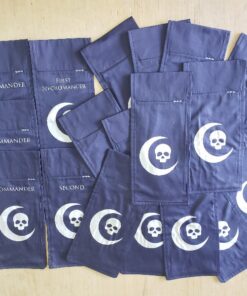 Printed belt flags moon skull