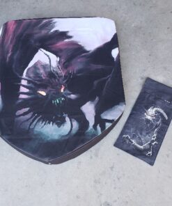 Printed dragon set shield cover and belt flag