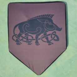 Printed shield cover brown celtic boar pig heater