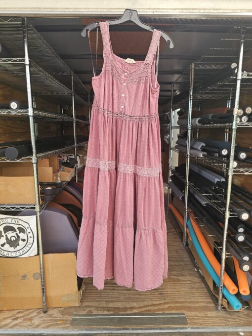 Mauve Pinkish Purple 100% Cotton Sleeveless Dress Size Medium