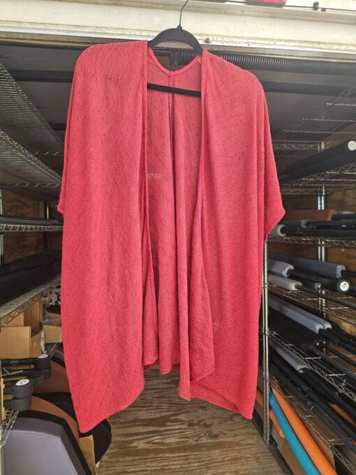 Blood Red Breathable Open Front Shirt Size Large