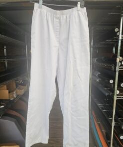 White Cotton Pants with Pockets Size Medium-Large