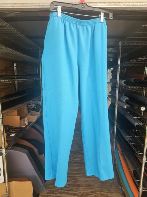 Light Blue Polyester Pants with Pockets Size Medium-Large