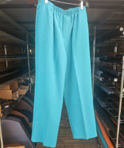 Teal Green Polyester Pants with Pockets Size Medium-Large