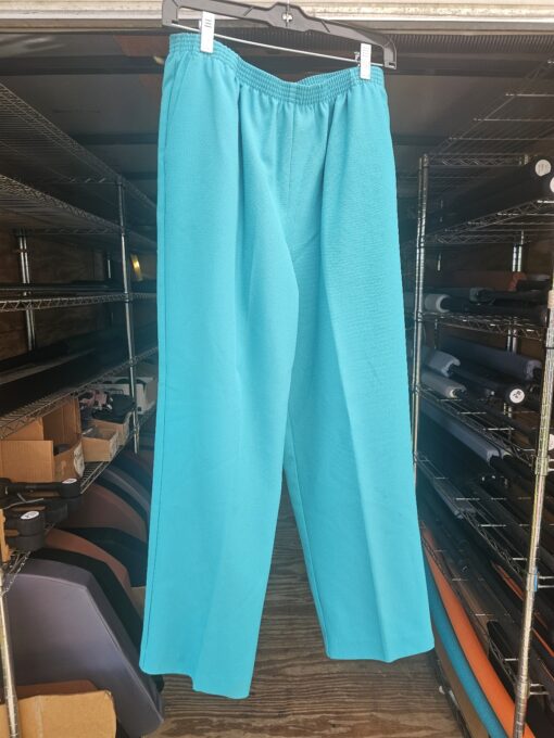 Teal Green Polyester Pants with Pockets Size Medium-Large