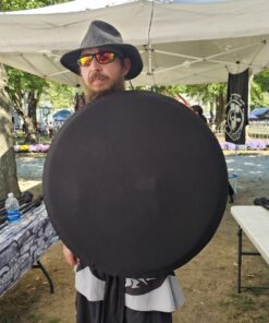 Domed 27" Medium Tire Shield as worn by a fighter at Okfest 2025