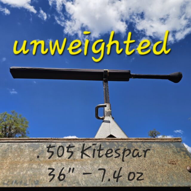 unweighted amtgard sword balancing on a jack stand