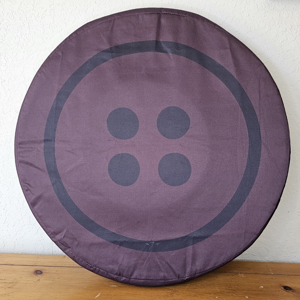 Buttoned Up Printed Cover on 23" Foam Shield