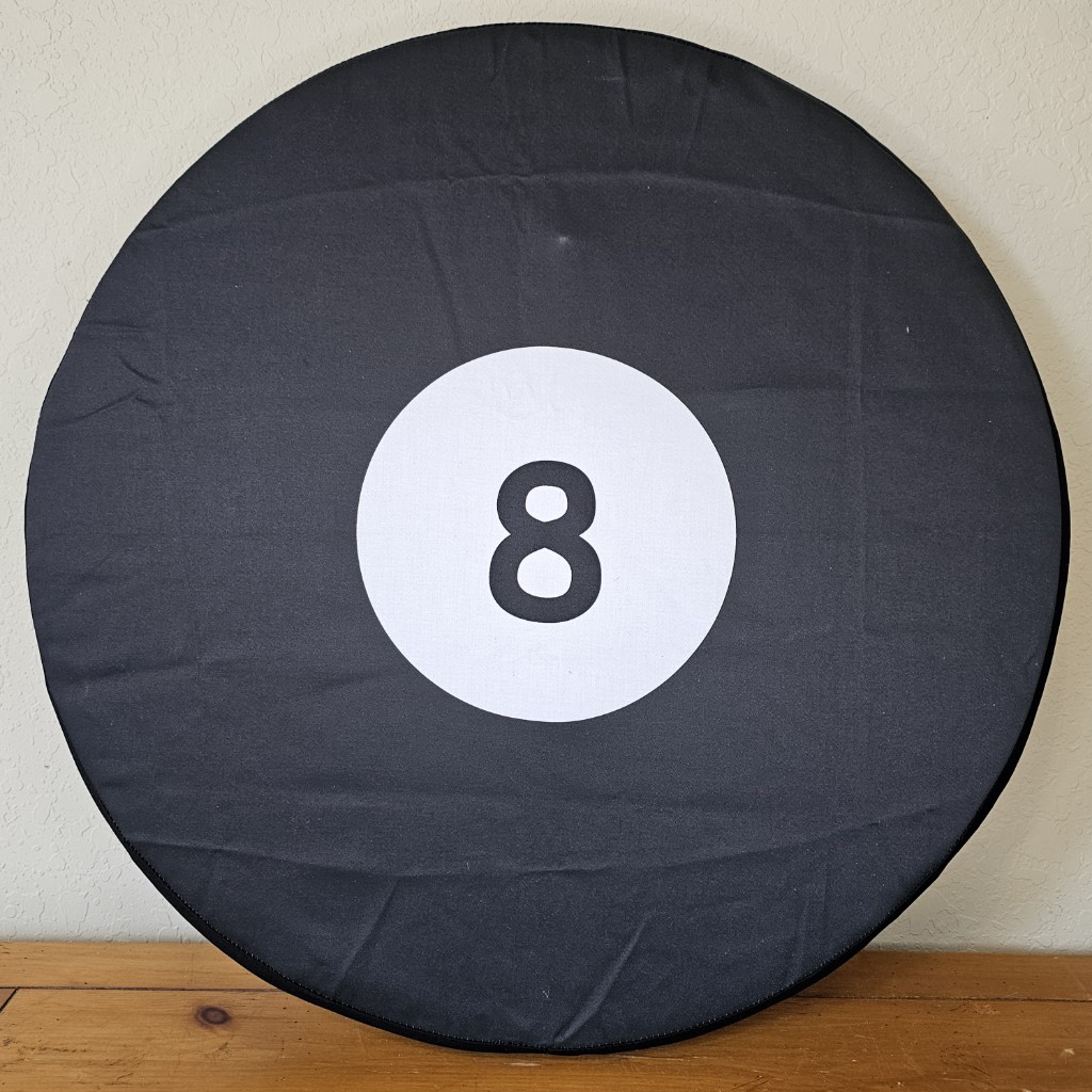 Corner Pocket Eight Ball Printed Cover on 23" Foam Shield