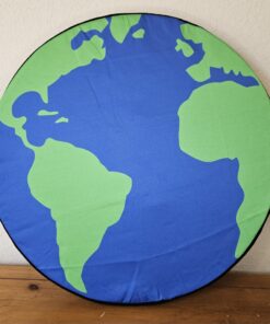 Flat Earth Printed Cover on 23" Foam Shield