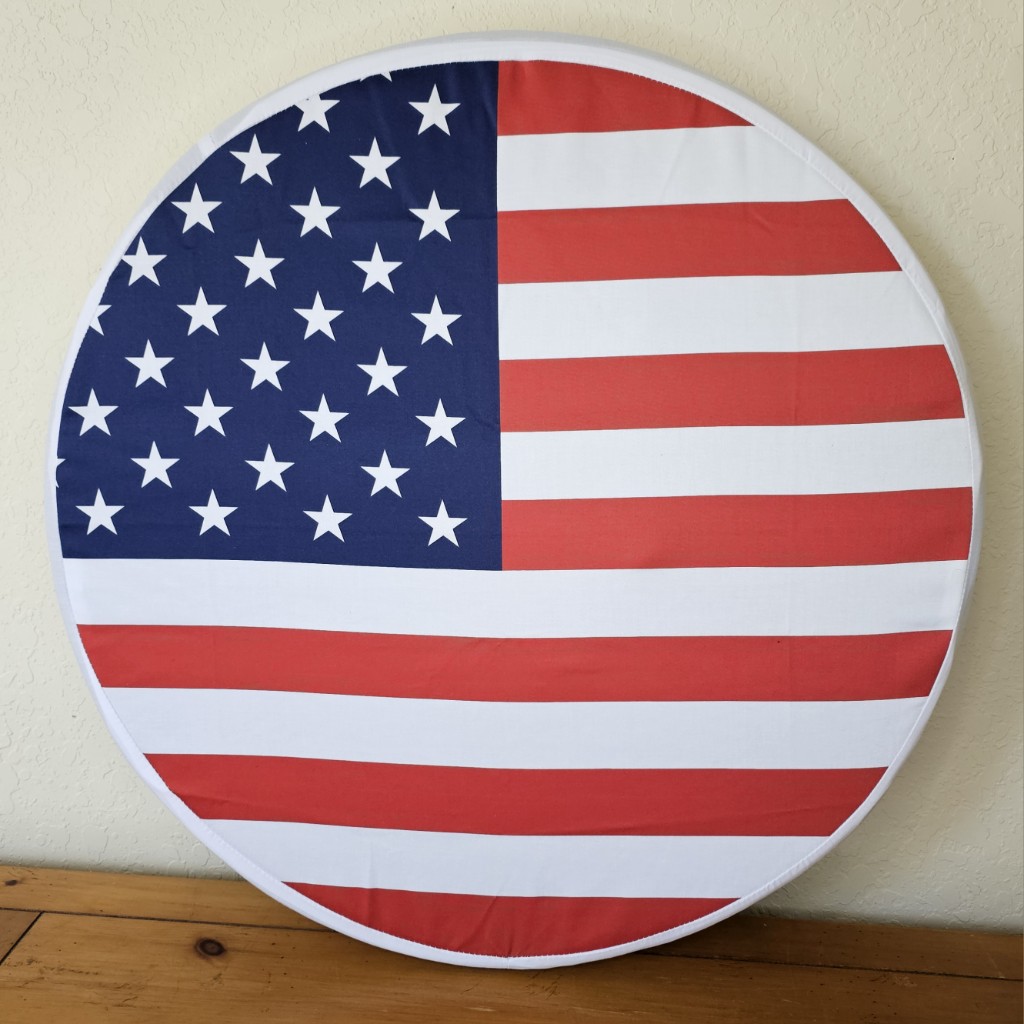 Murrica American Flag Printed Cover on 23" Foam Shield