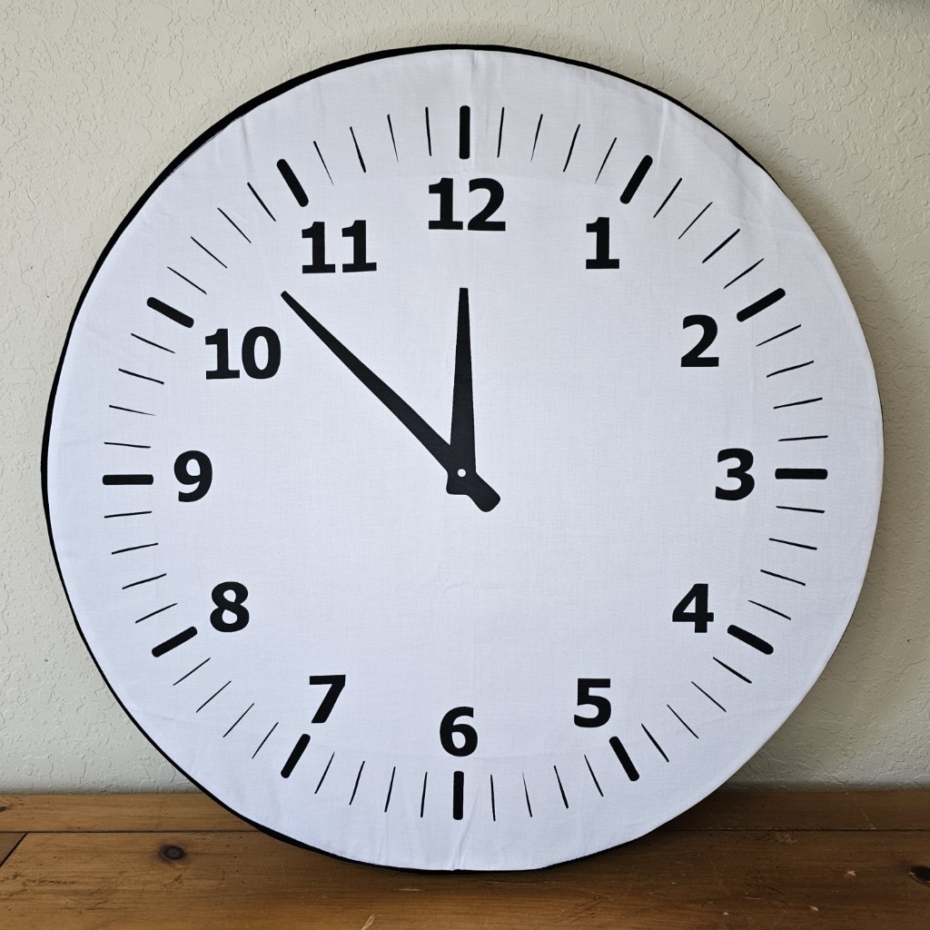 Weapons Check Clock Printed Cover on 23" Foam Shield